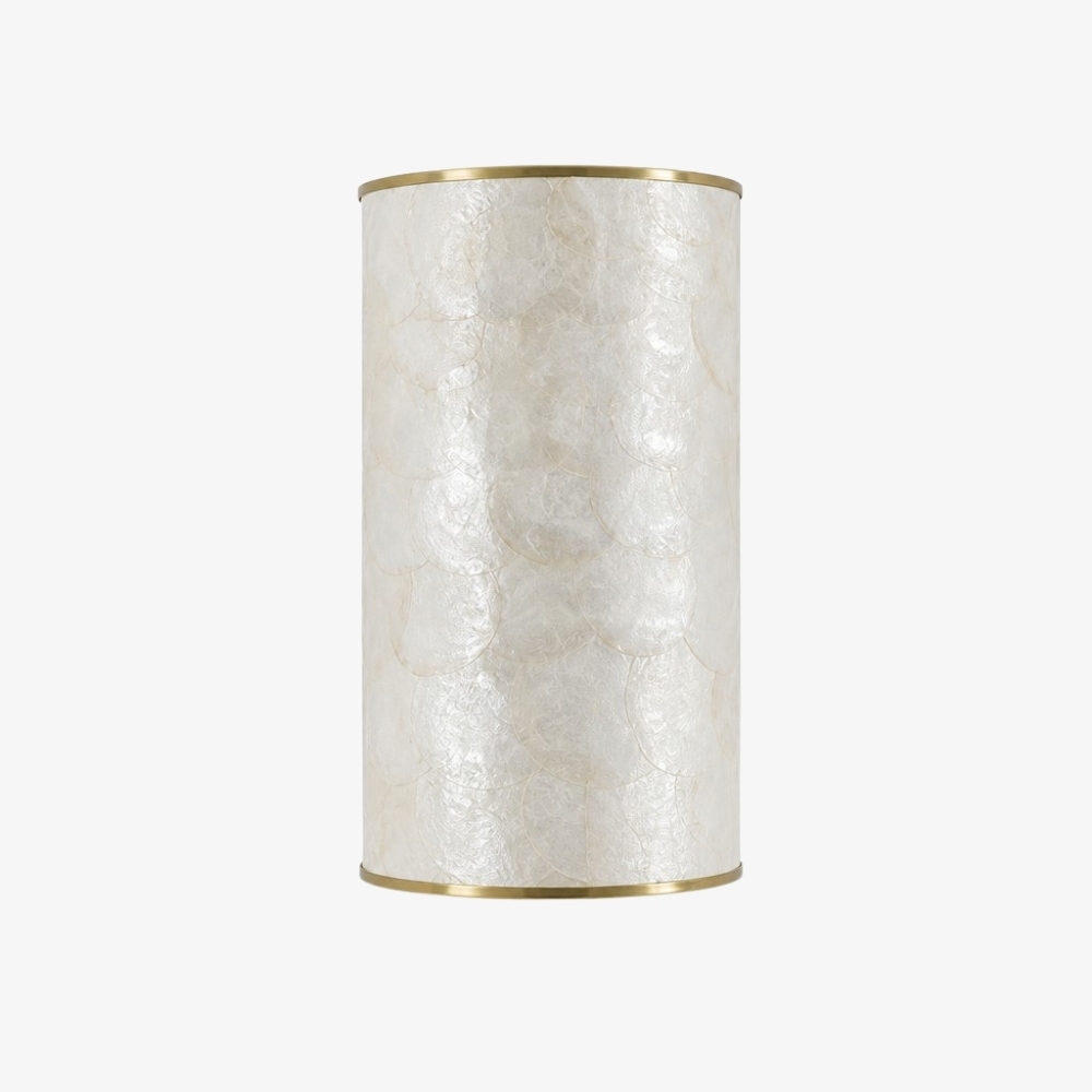 Nacrelith Capiz Shell Wall Sconce Layered Texture Design - Modern Wall Lamp for Living Space T2218