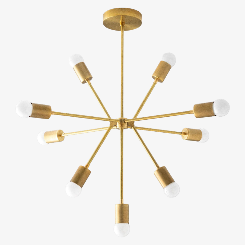 Mobilux Line Modern Chandelier - Mid Century Ceiling Light Fixture T349