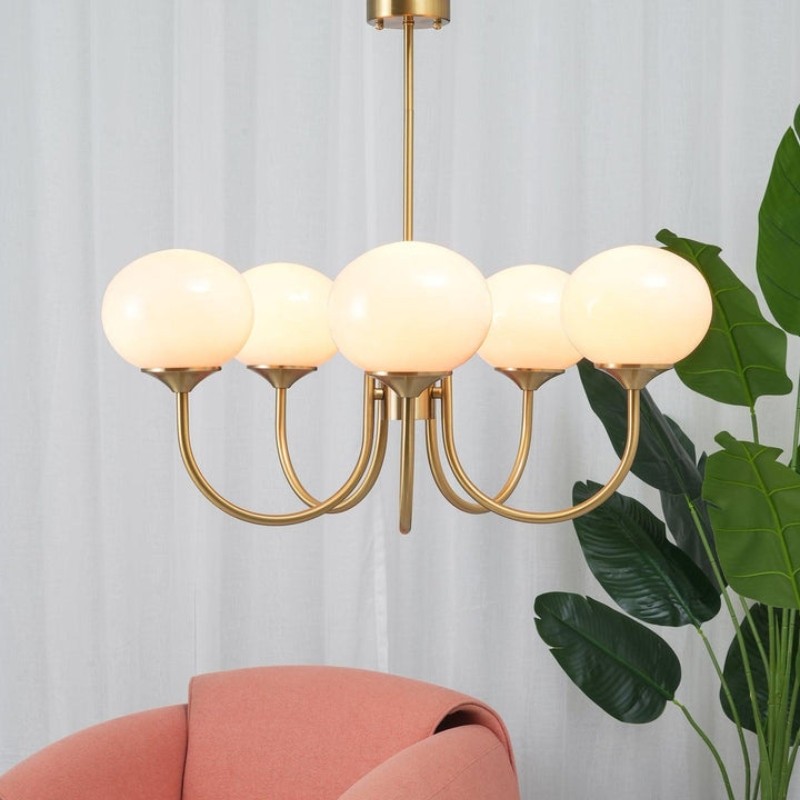 Bauhaus Glass Ball Marshmallow Chandelier S200