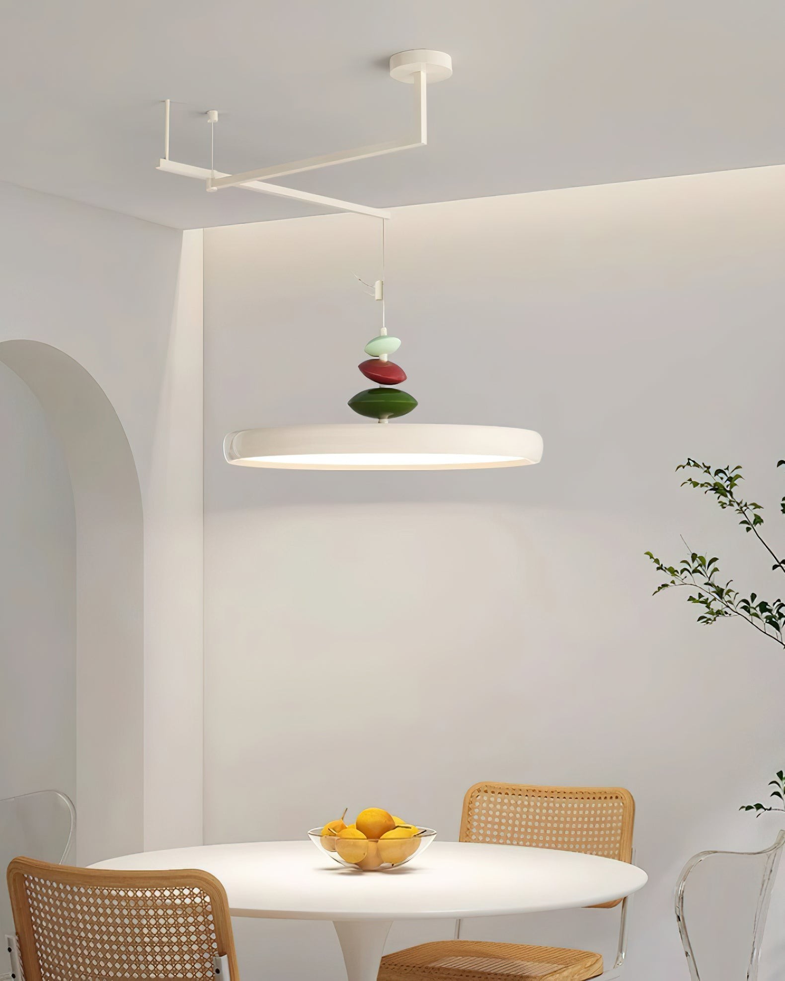 Swing Arm Stone Pendant Light M406