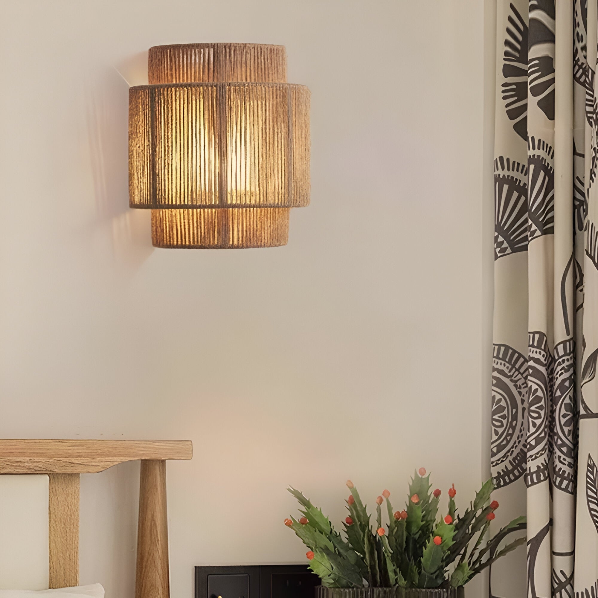 Bohemian Vintage Hand Woven LED Wall Light T2018
