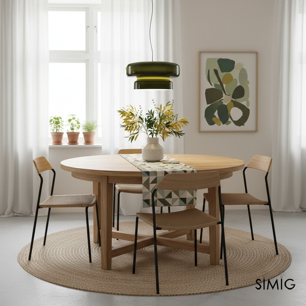 Minimalist Pendant Light - Bohemian Glass and Metal for Dining Room M388