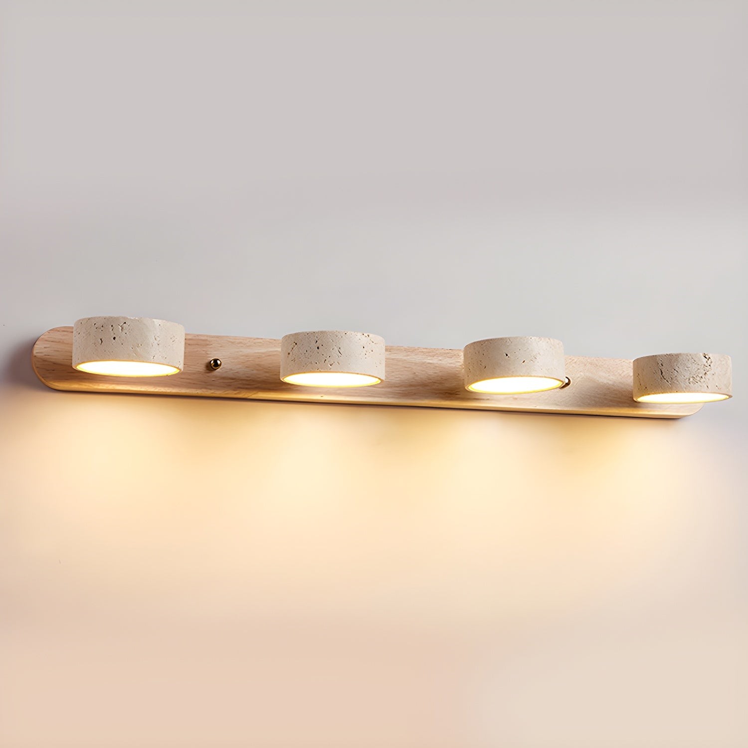 Travertine Walnut Multi Light Sconce - Bedroom Wall Lamp G115