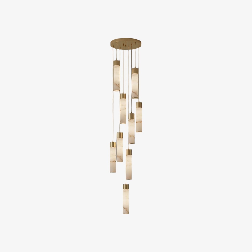 Solaryx Minimal Cylindrical Silhouette Pendant Light - Modern Style Lamp for Kitchen or Dining Room T1135