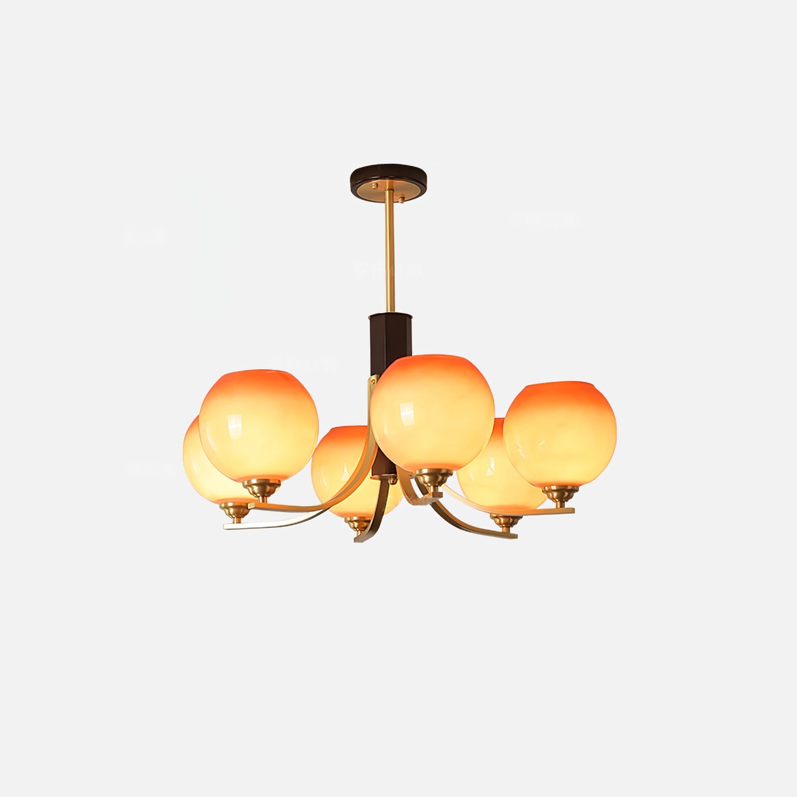 Vintage Caramel Globe Chandelier M398