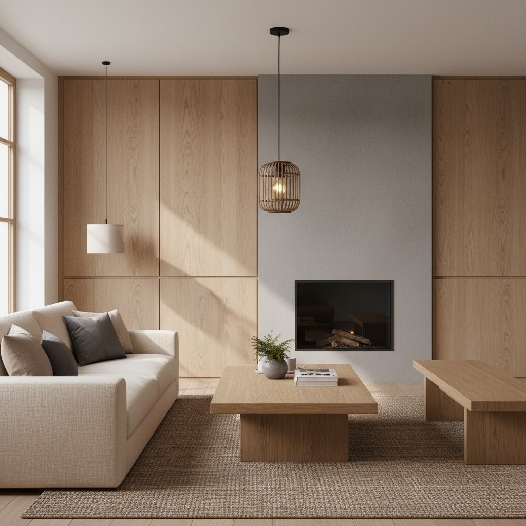 Yumeko Adjustable Bamboo Pendant Lamp - Natural Cage Ceiling Light Perfect for Living & Dining Rooms T999