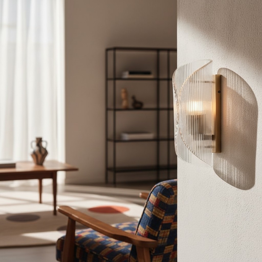 Velora Cylinder Glass Wall Light - Refined Brass Wall Sconce for Entryway or Bedside T736