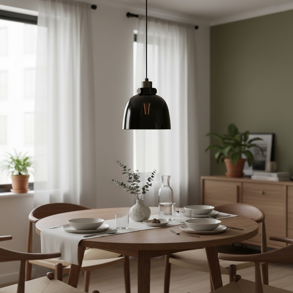 Readium Tinted Glass Pendant Light - Minimalist Dome Shade Adjustable for Kitchen Island and Dining Room T879