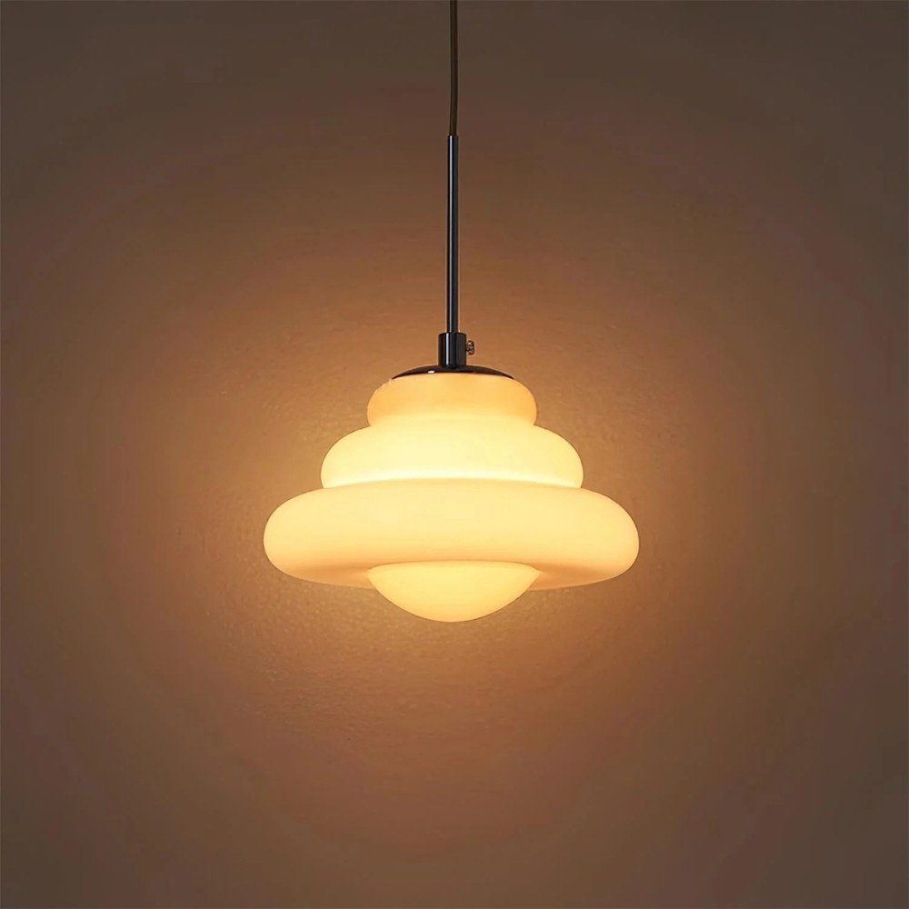 Tiered Pendant Lamp - Modern Glass and Metal for Dining Room S245
