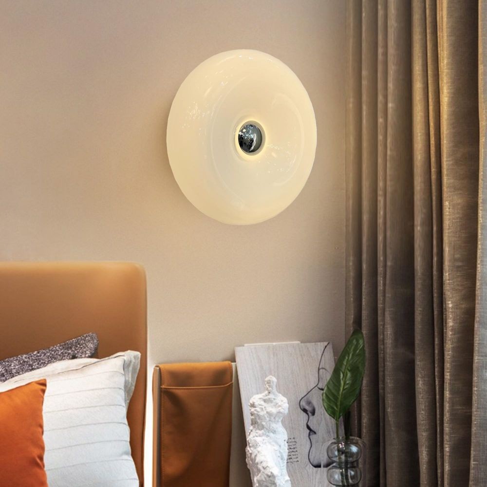 Glass Donut Table Wall Lamp - Bauhaus Style Accent Light Fixture S77
