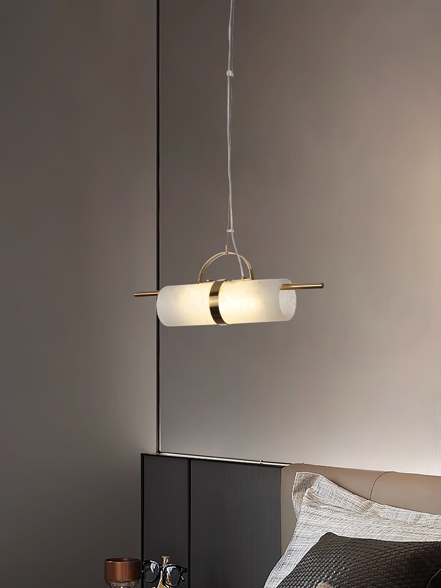 Mini Cylindrical Alabaster Pendant Light T1645