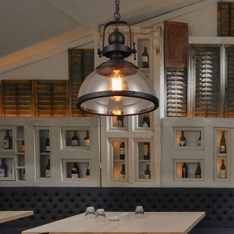 Modern Industrial Style Dome Glass Pendant Lamp M65