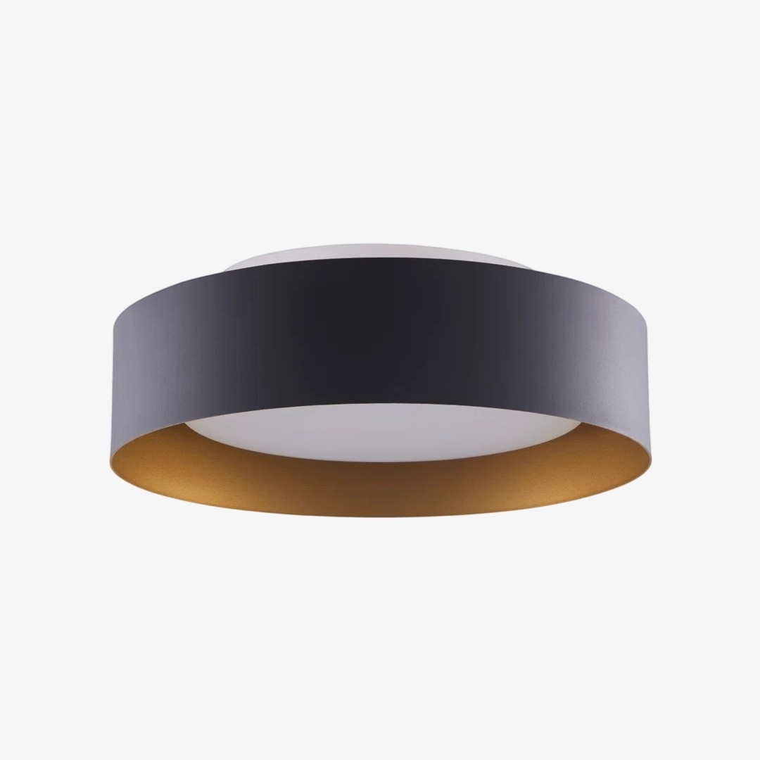 Velcora Contemporary Metal Flush Mount Ceiling Light - Elegant Drum Ceiling Fixture for Bedroom T1125