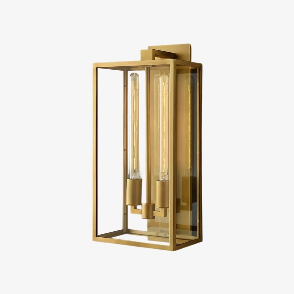 Classic Beckman Vintage Wall Sconce - Steel & Glass Linear Design T463