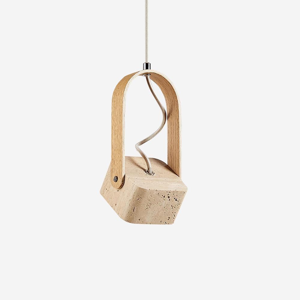 Geometric Yellow Travertine Pendant Lamp M267
