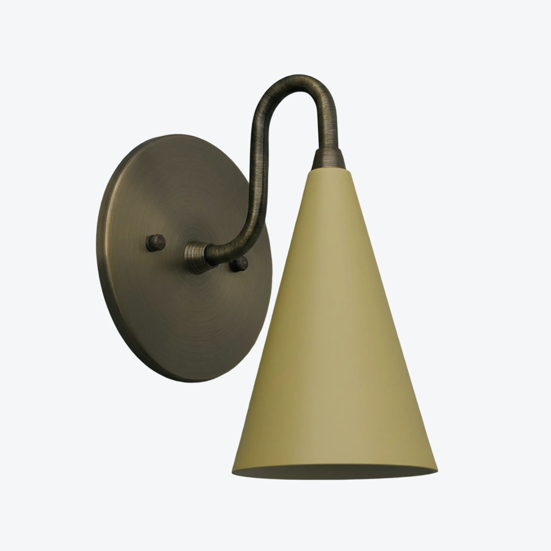 Curva Elegant Taper Shade Wall Sconce - Contemporary Accent for Living Room T780