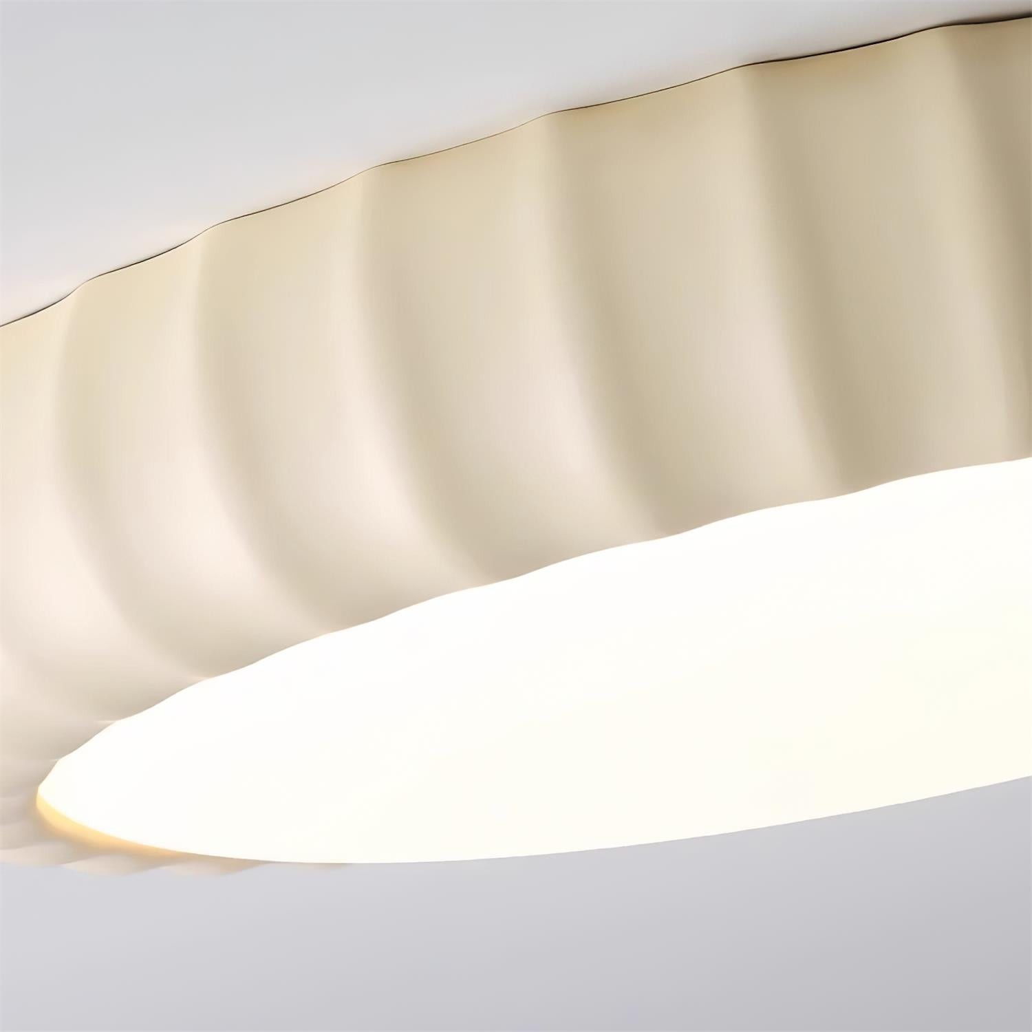 Simple Cream Style Wave Round Ceiling Light M145