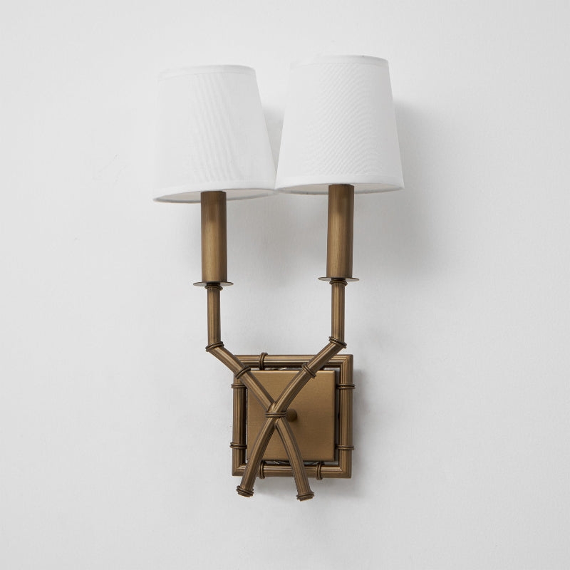 Double Arm Bamboo Sconce T1810