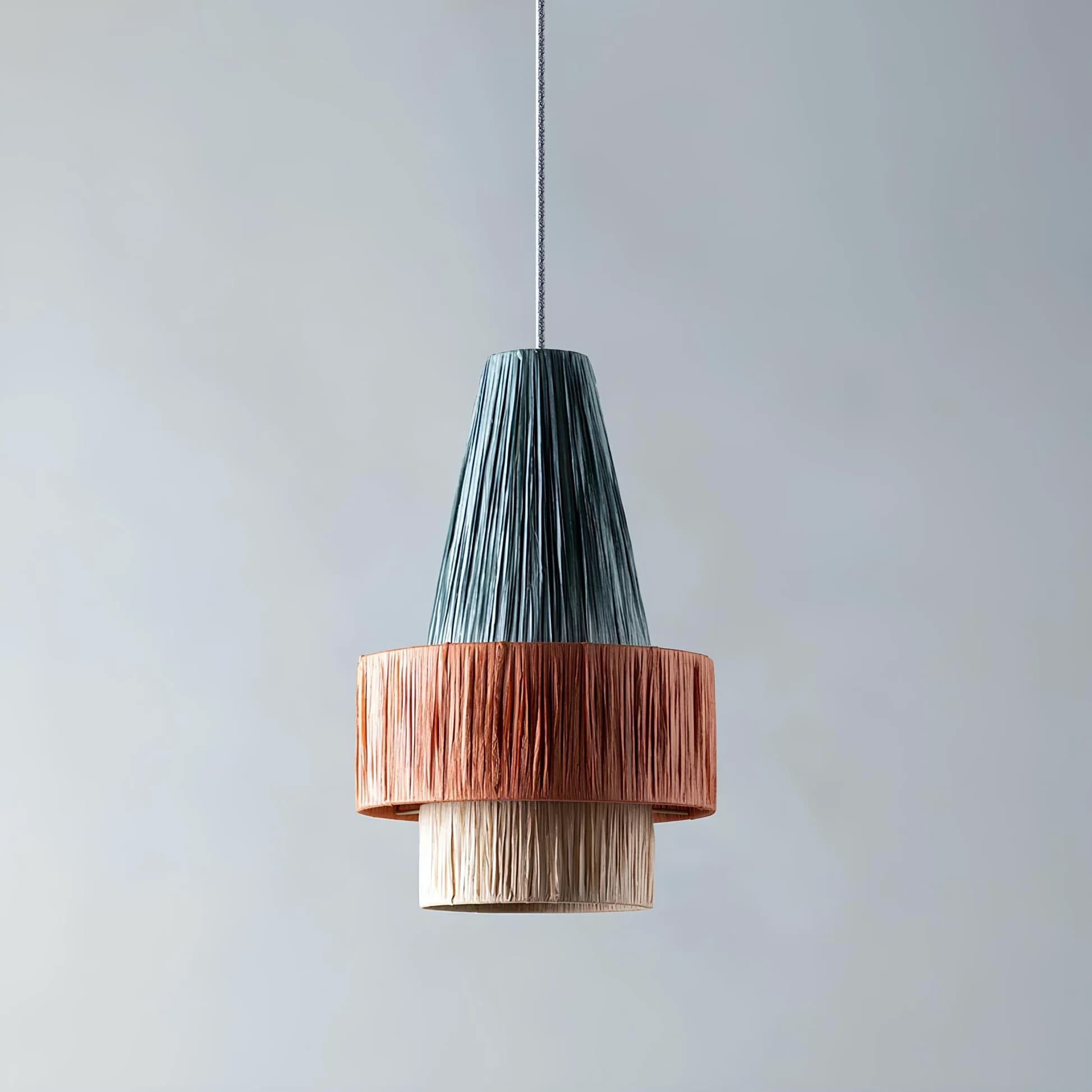 Handwoven Raffia Pendant Light – Boho Chic Natural Lighting S239