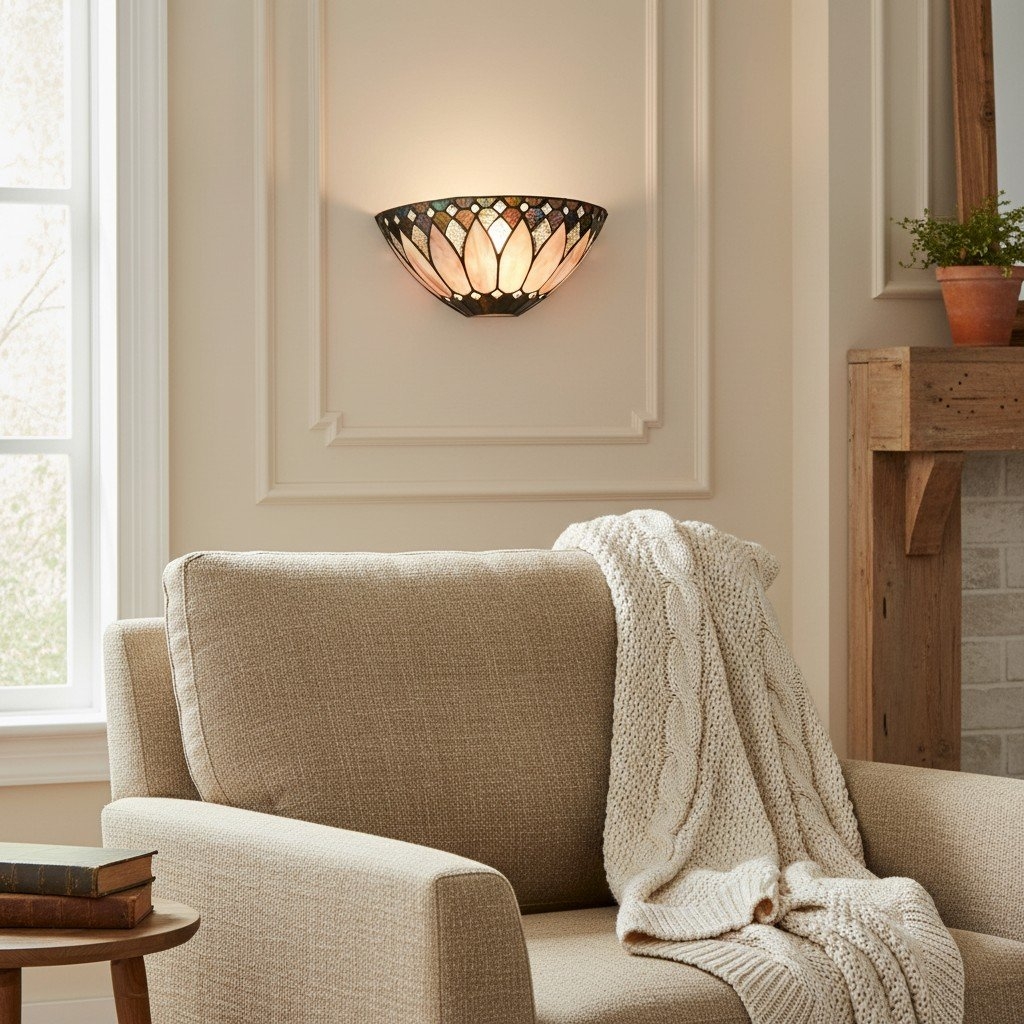 TF Brooklyn Bevelled Glass Wall Light - Stylish Art Deco Wall Sconce for Hallway T639