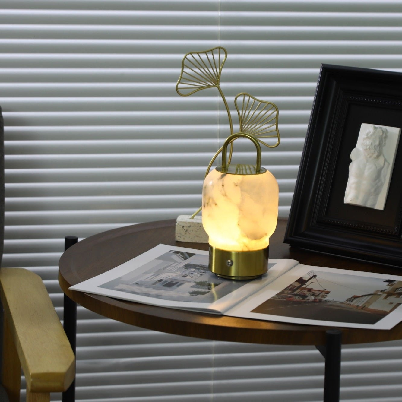 Alabaster Portable Rechargeable Table Lamp T1621