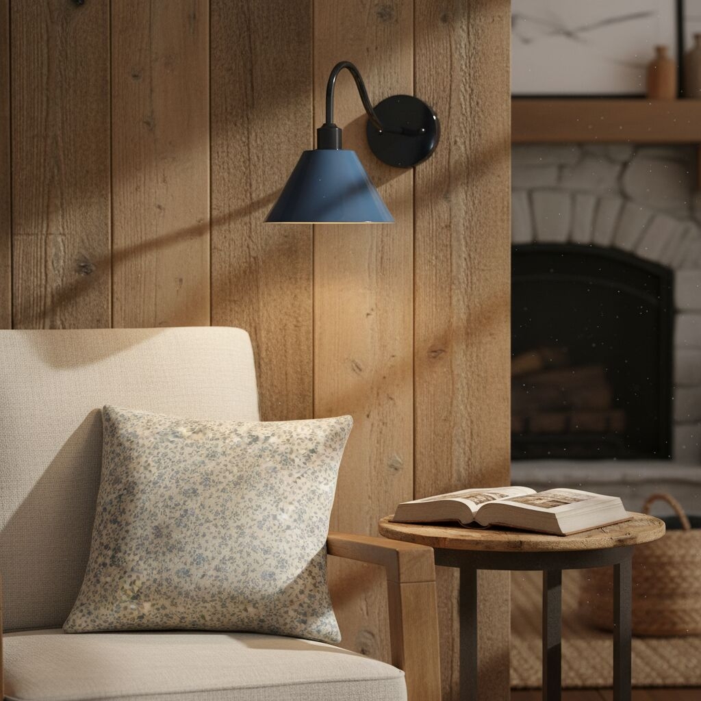Narix Industrial Tapered Wall Lamp – Accent Sconce for Bedroom or Hallway T543