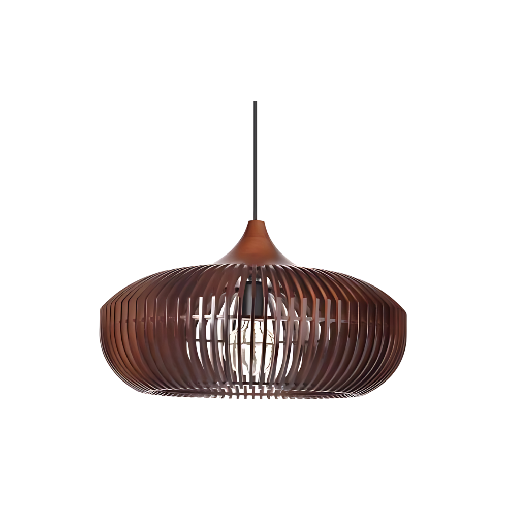 The Halo of Zen Japandi Wood Pendant Light T2061