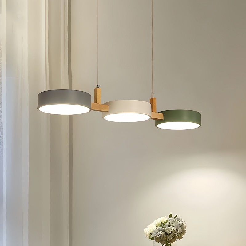 Nordic Modern Simple Macaron 3 Head Pendant Lamp M30