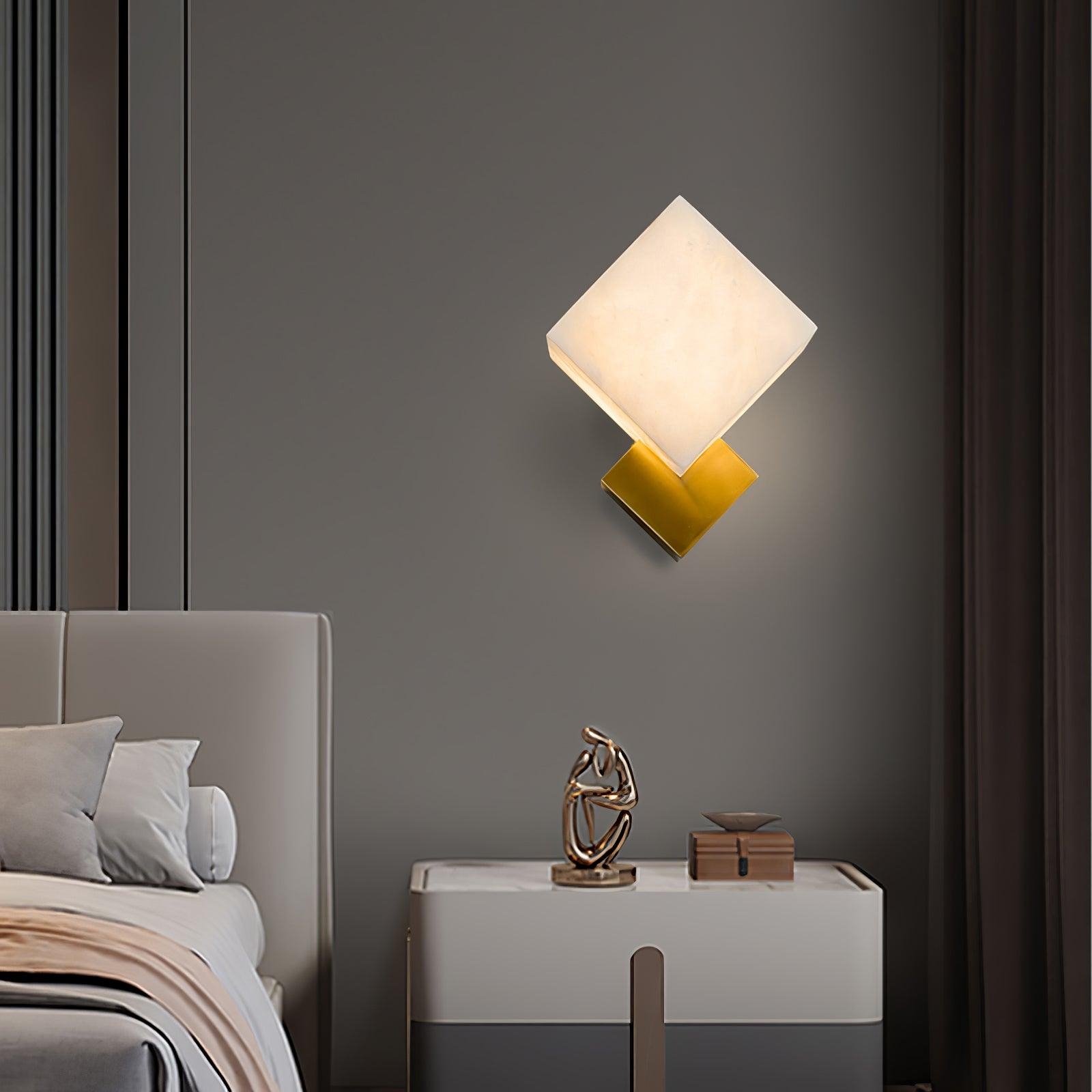 Block Alabaster Wall Sconce T1611