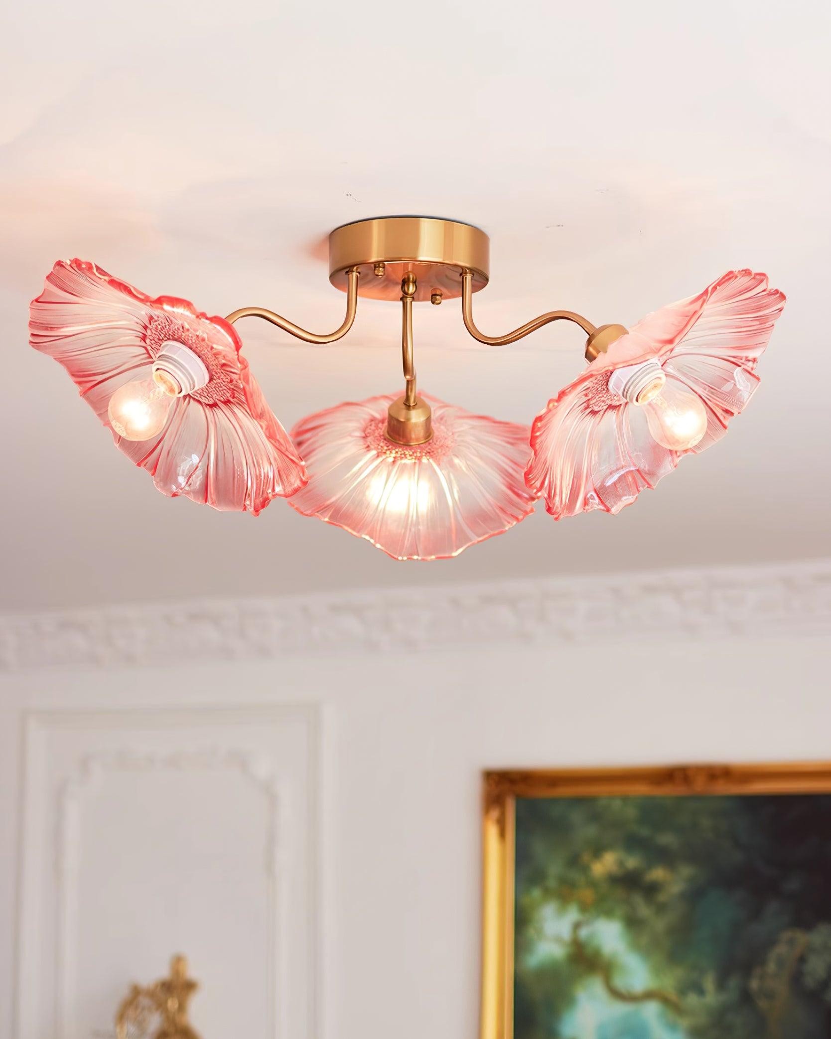 Murano Glass Flowers Ceiling Light P049