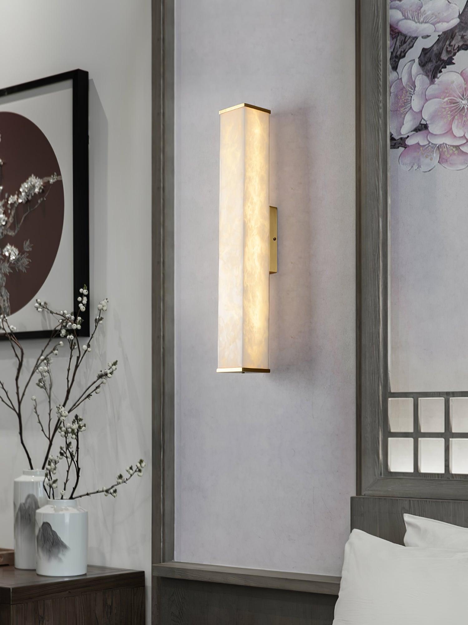 Cuboid Alabaster Wall Light T1622