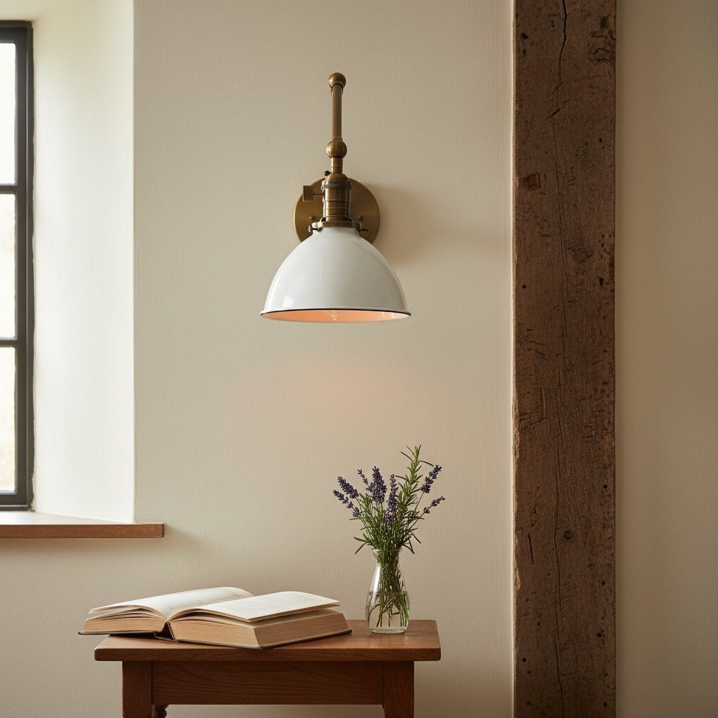 Conique Metal Vintage Industrial Swing Arm Wall Lamp - Adjustable Dome Shade for Study T313