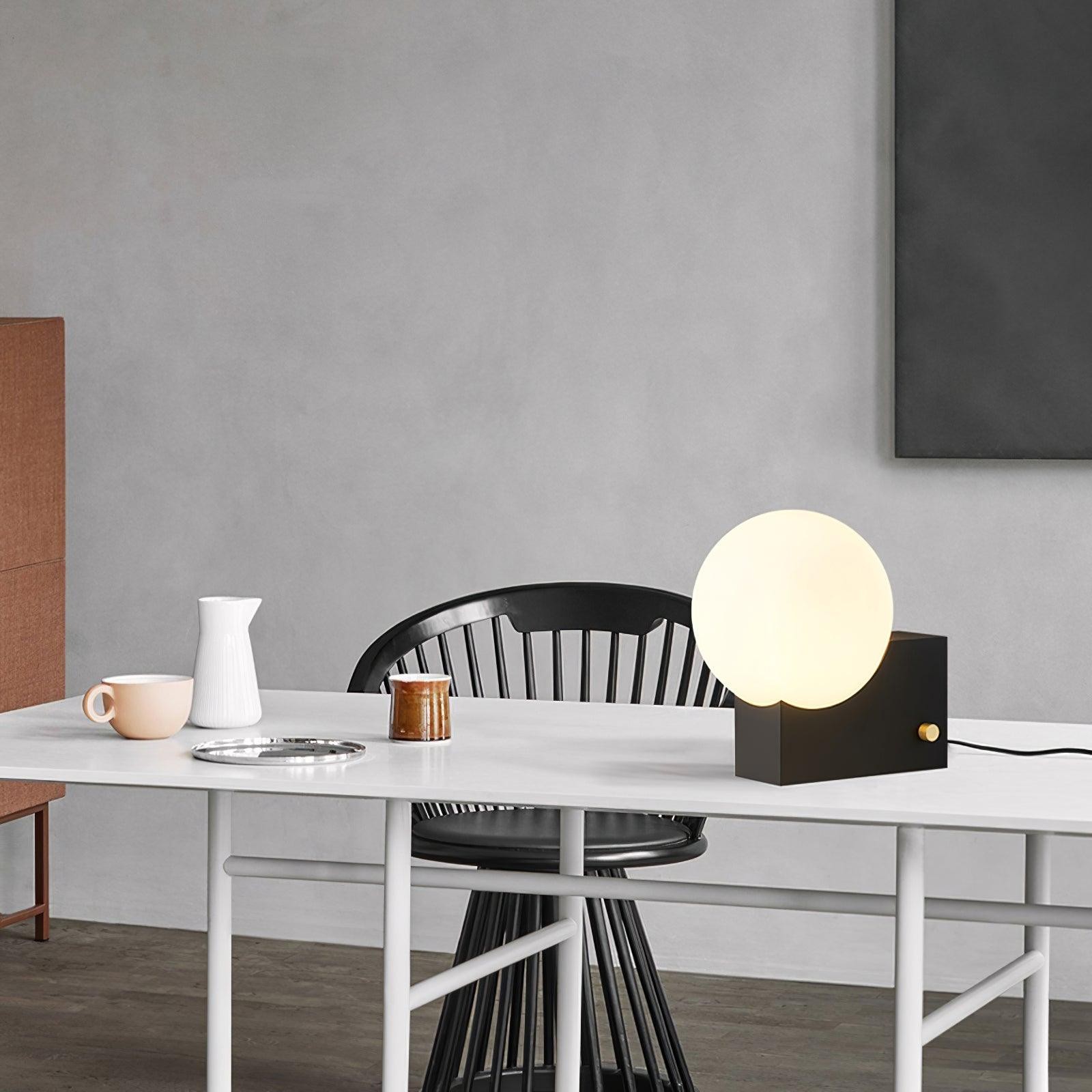 Geometric Lamp Base Glass Globe Table Lamp M362