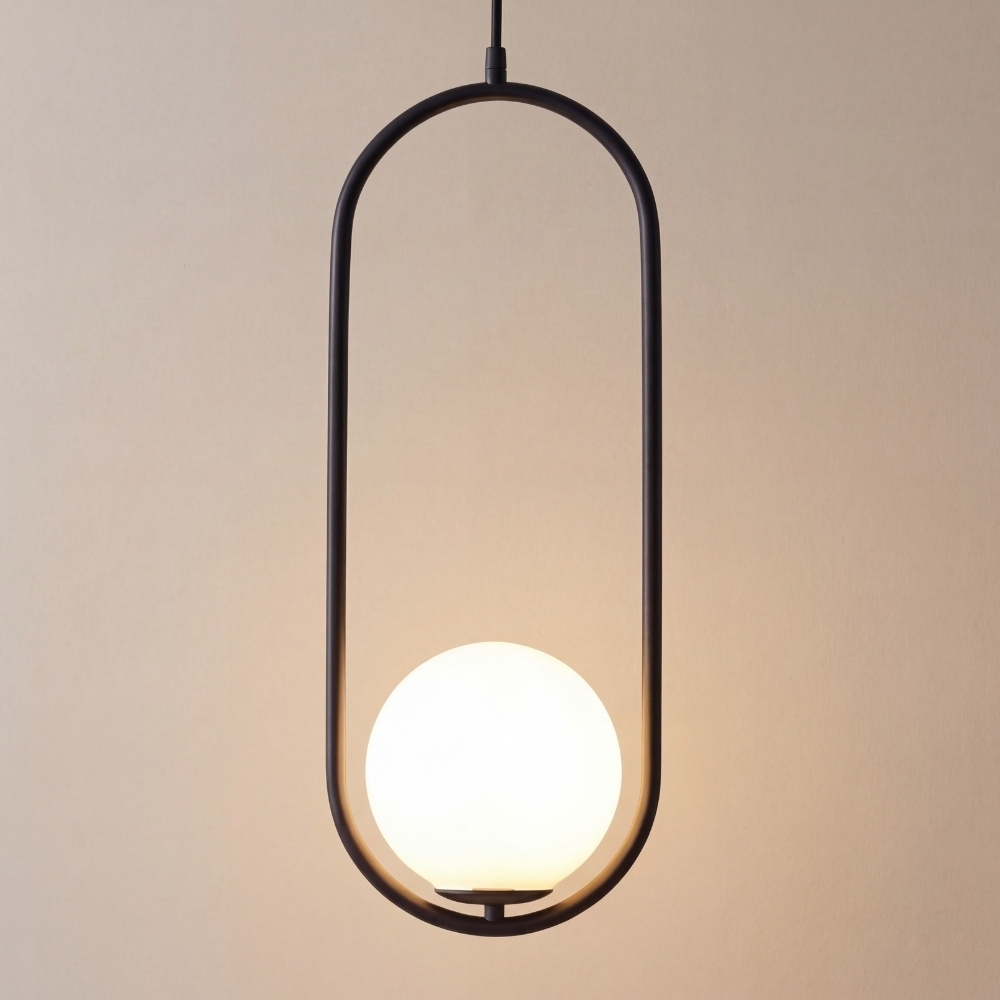 Lunectra Modern Pendant Light Geometric Design - Contemporary Hanging Lamp for Living Room T1177