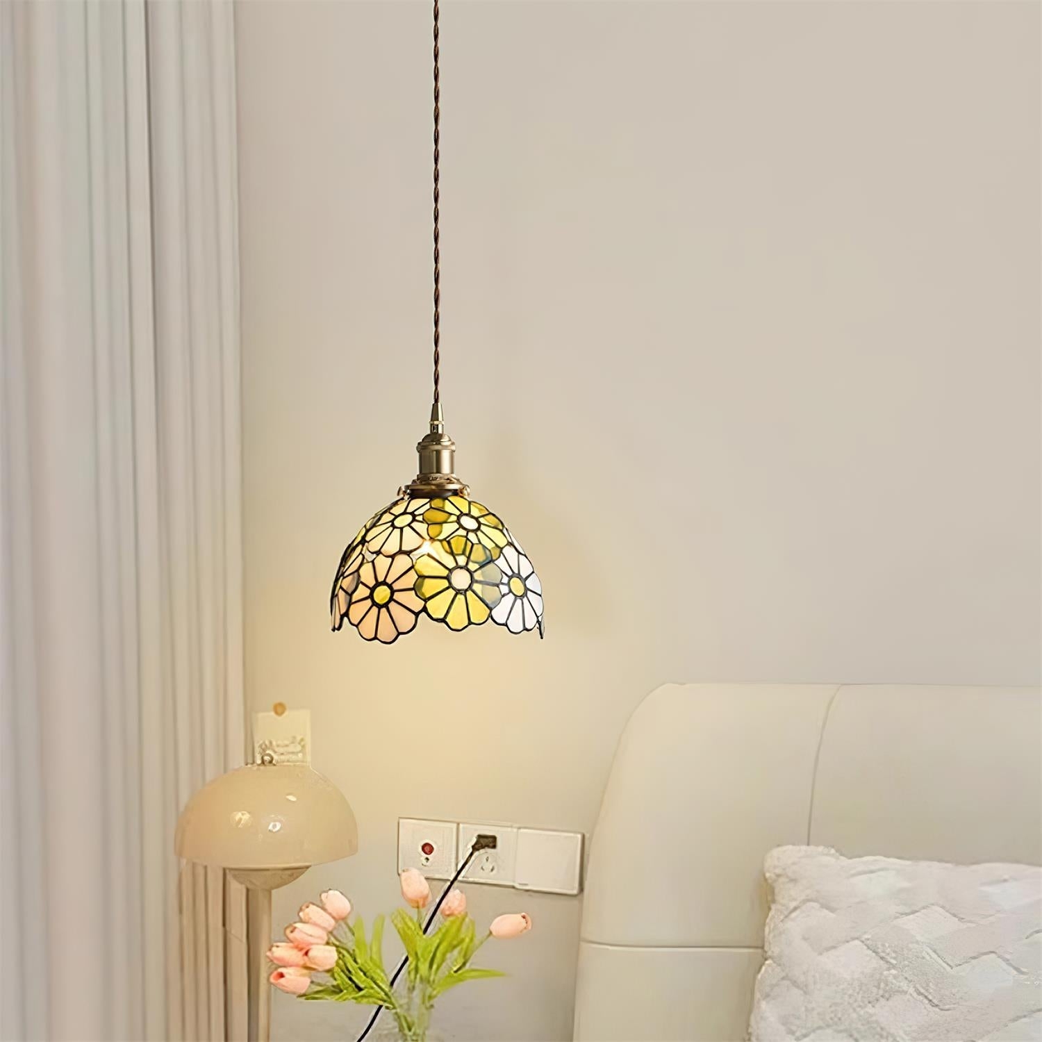 Suka Floral Plug In Pendant Lamp T1356