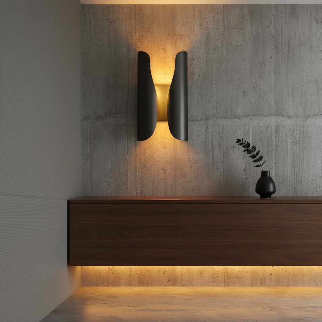 Auregon Artistic Sculptural Wall Sconce – Abstract Coiled Metal Wall Light for Hallway or Living Room T1095