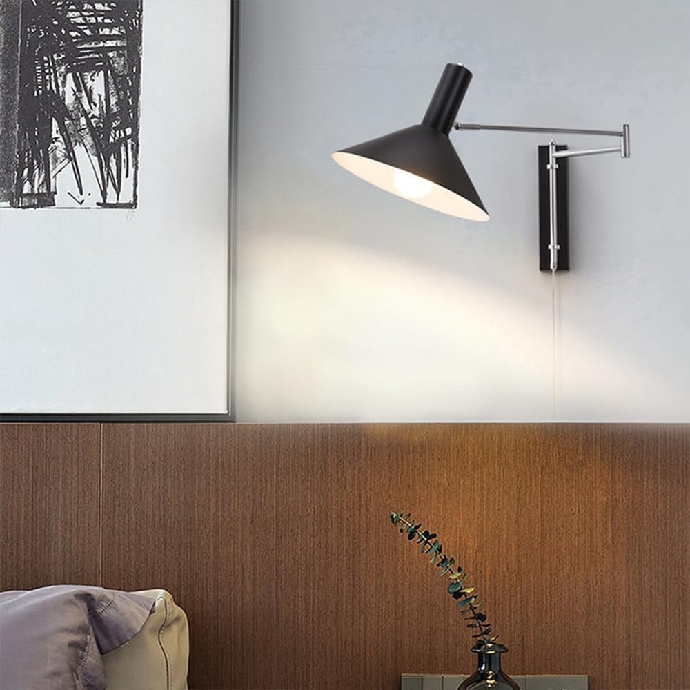Classic Modern Swing Arm Adjustable Bedside Reading Wall Lamp M19