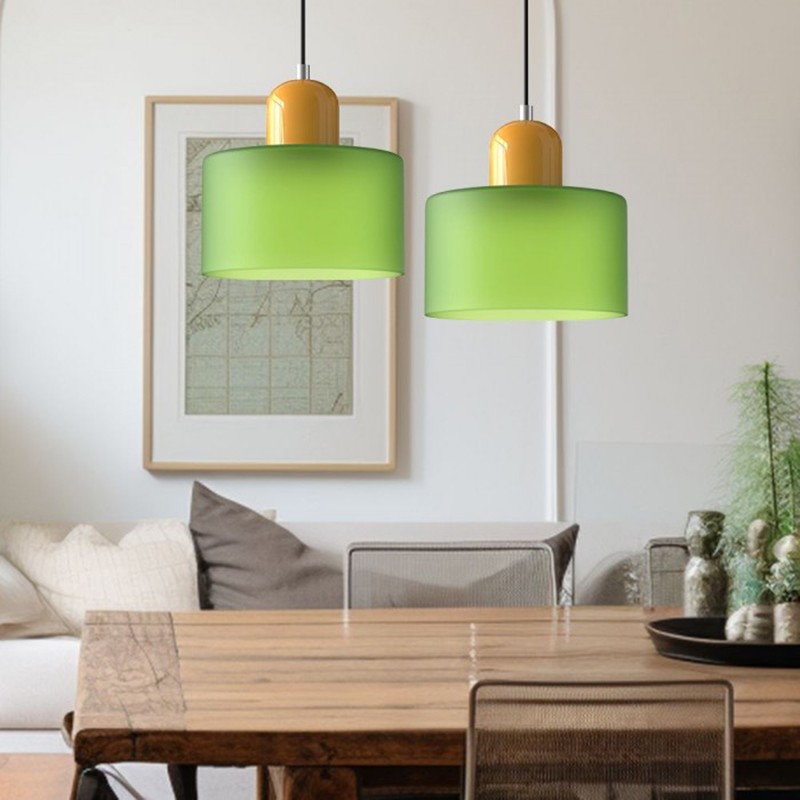 Nordic Morandi Cylinder Glass Pendant Light S66