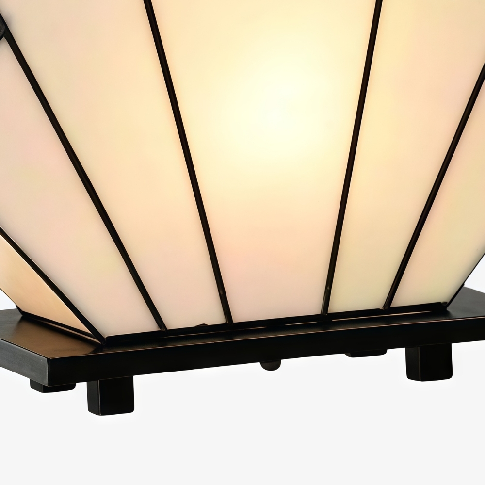 Kelsar Classic Stained Glass Table Lamp - Hand Cut Stained Glass Art Deco Table Lamp for Living Room or Bedroom T822