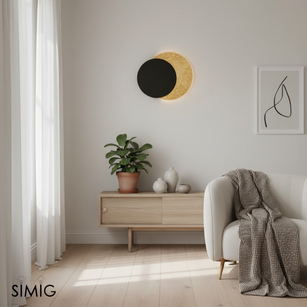 Discola Wall Lamp Metal Disc Design - Living Room Ambient Light