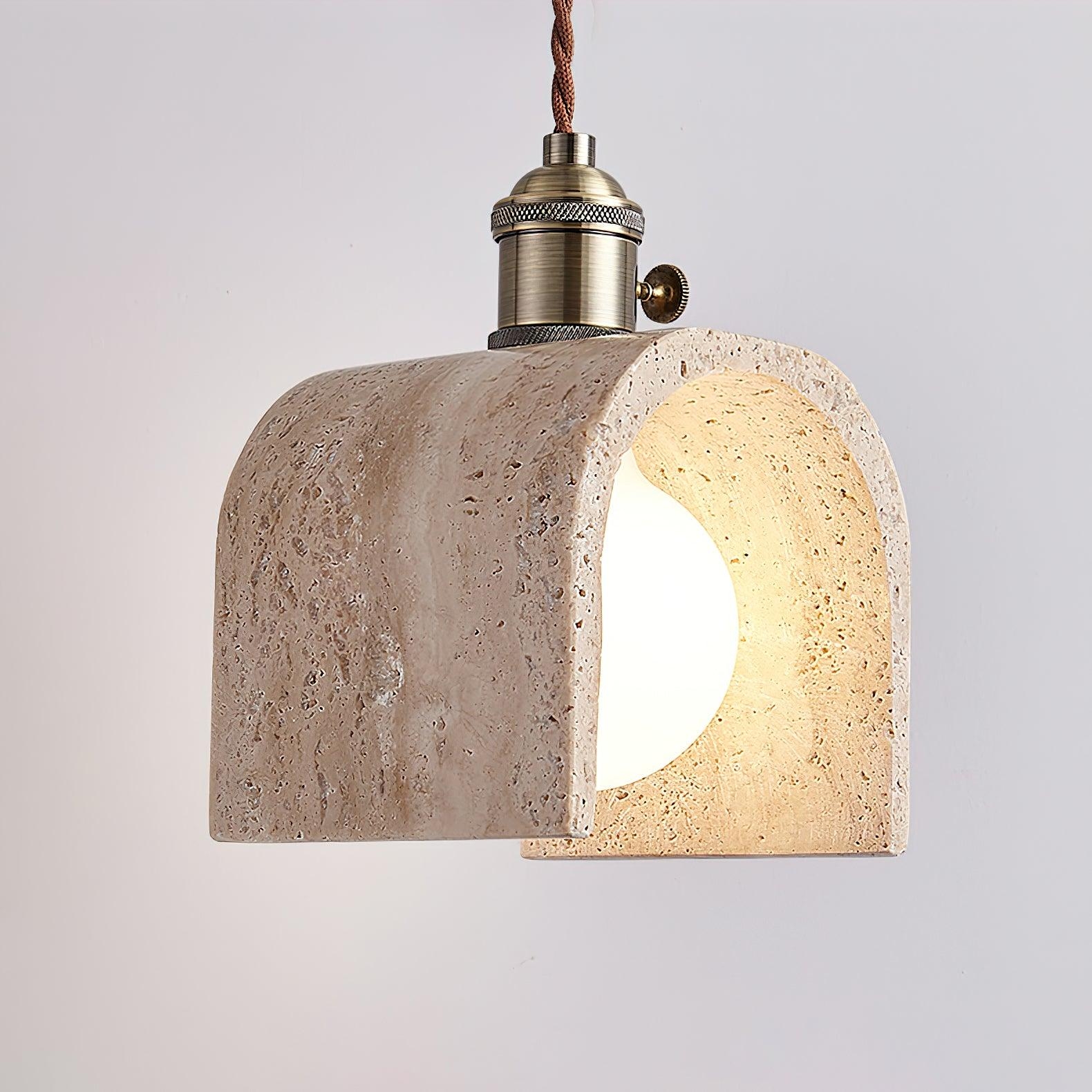 Alagusmo Minimalist Travertine Pendant Light T2116