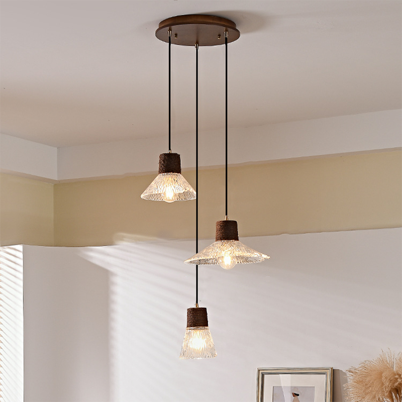 Nordic Hemp Rope Glass Pendant Light T2162