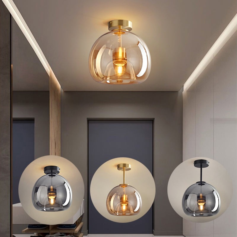 Retro Bubble Concave Glass Ceiling Lamp M05