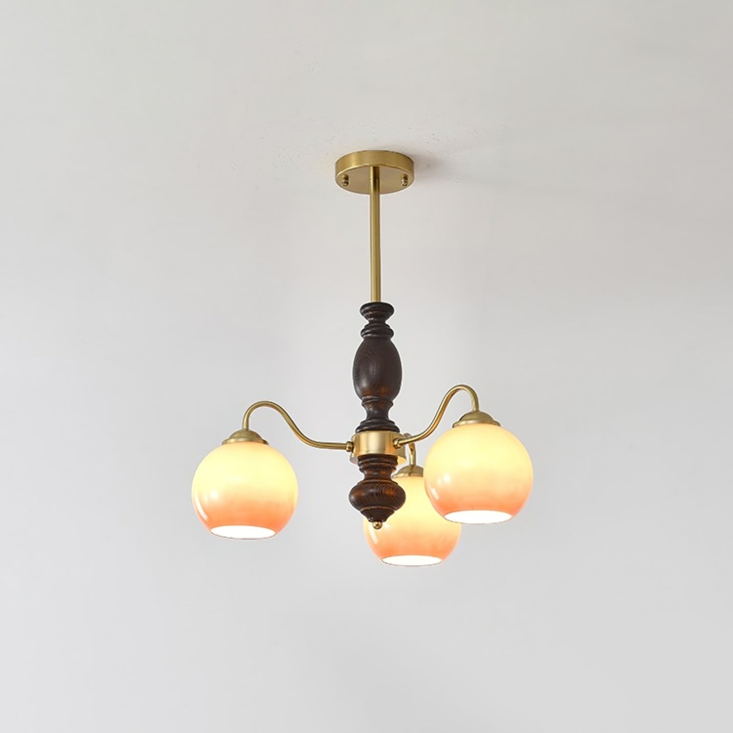 French Medieval Style Caramel Orb Chandelier M567