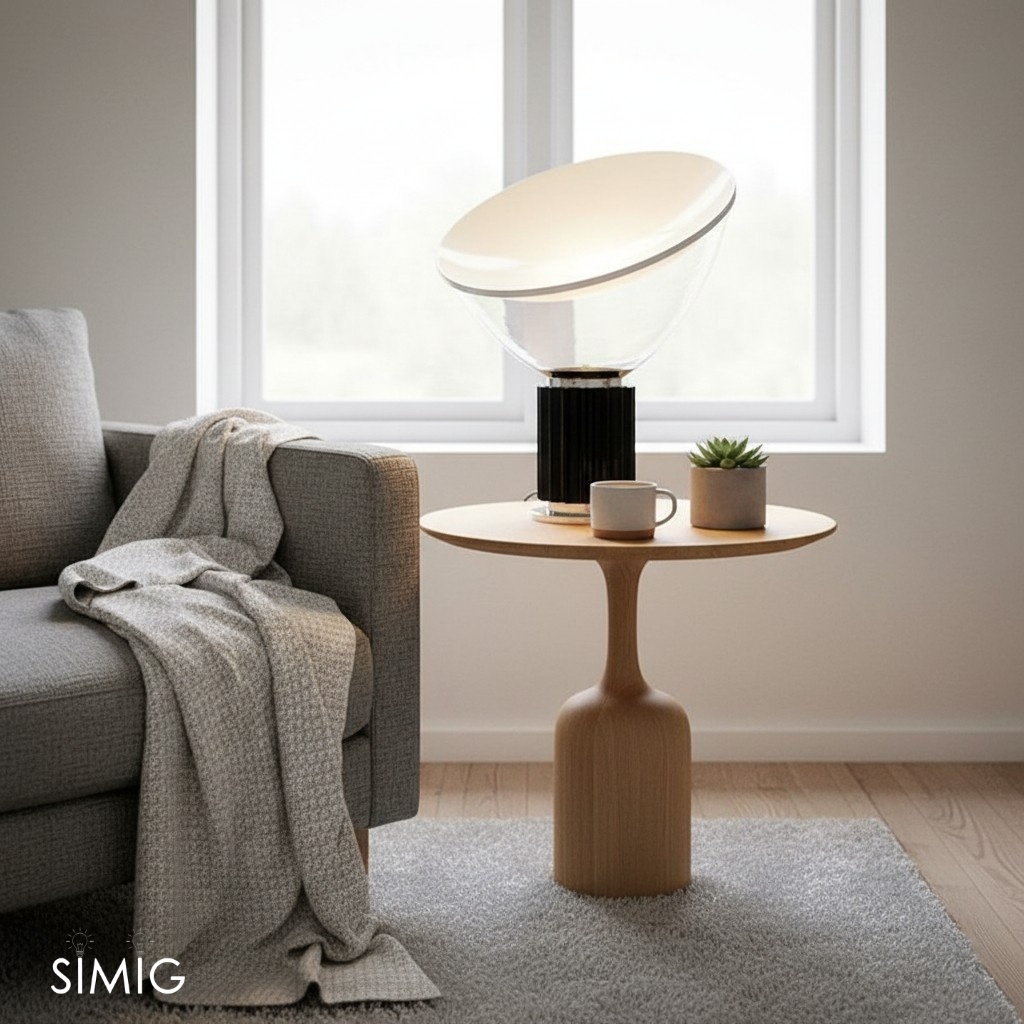 Bowlum Table Lamp - Designer Glass Table Lamp for Bedroom