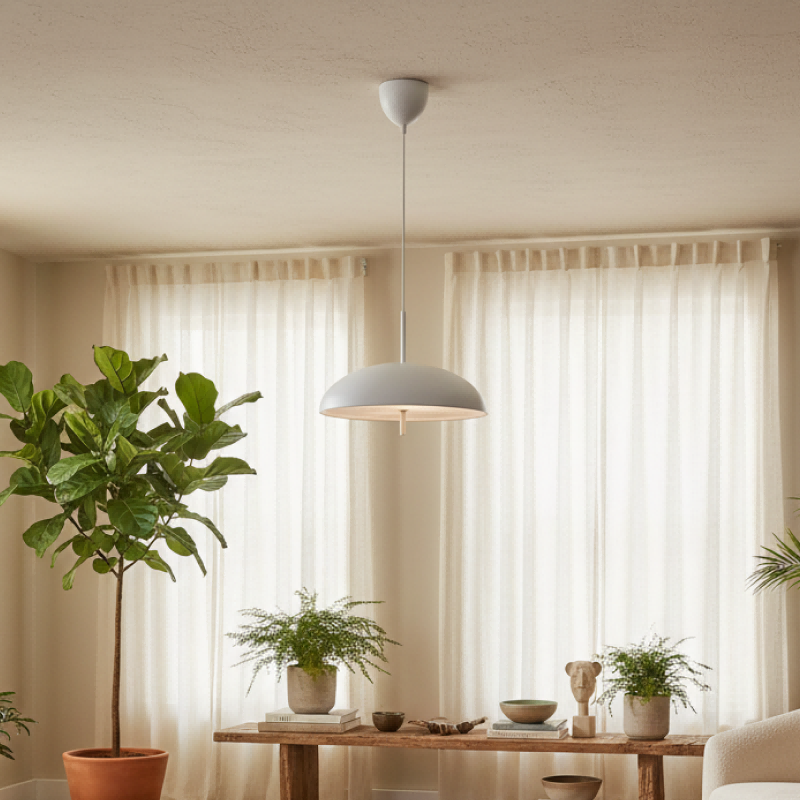 Aurelia Pendant Lamp - Sculptural Metal Frame with Sleek Shade for Dining and Entry T770
