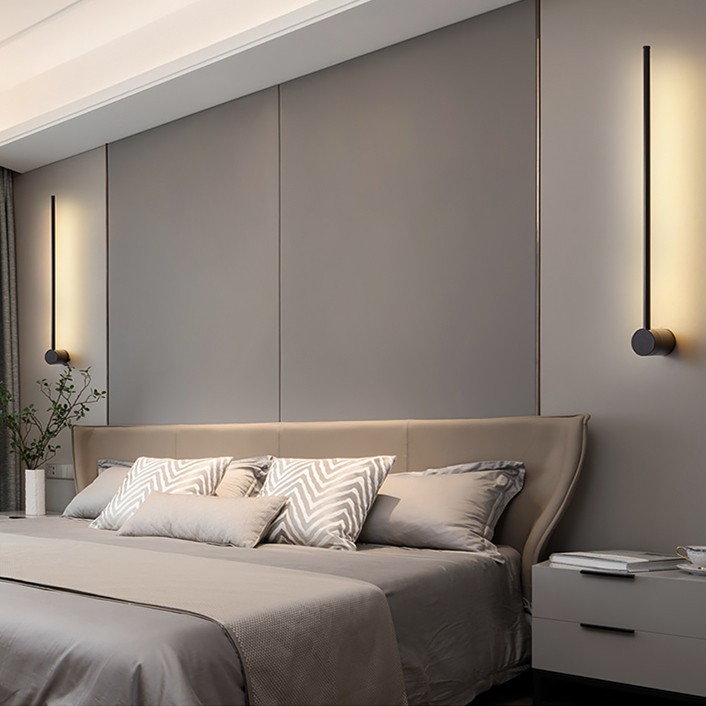 Industrial Modern Black Linear LED Wall Lights S114