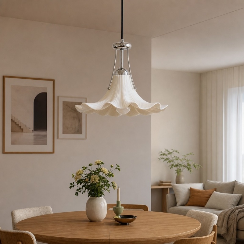 Cazelle Artistic Floral Pendant Lamp - Modern Sculptural Fixture for Living and Dining Areas T2252