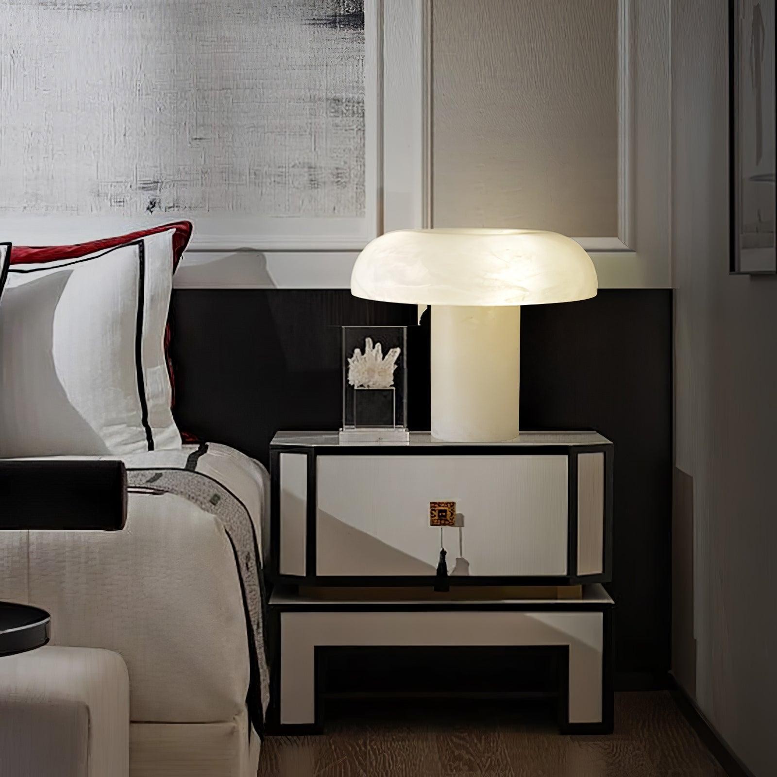 Creative Minimalist Luxury Alabaster Table Lamp For Bedroom M344