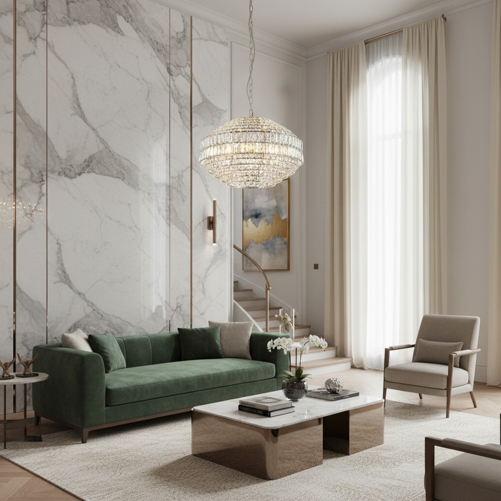 Virelis Style Luxe Crystal Pendant Light - Ambient Lighting for Kitchens & Hospitality Spaces T949